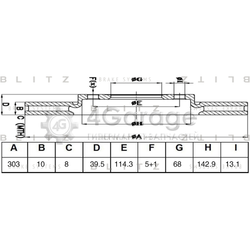 BLITZ BS0476 Диск тормозной