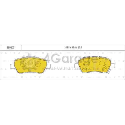 BLITZ BB0605 Колодки тормозные дисковые задние