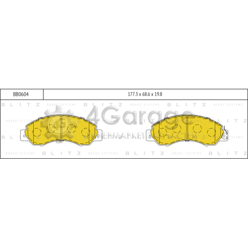 BLITZ BB0604 Колодки тормозные дисковые передние