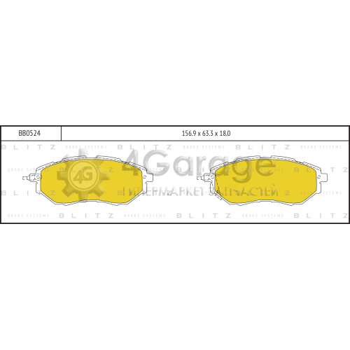 BLITZ BB0524 Колодки тормозные передние