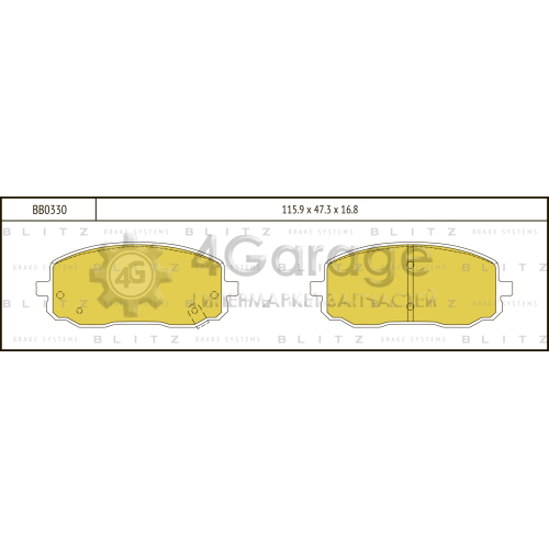 BLITZ BB0330 Колодки тормозные передние