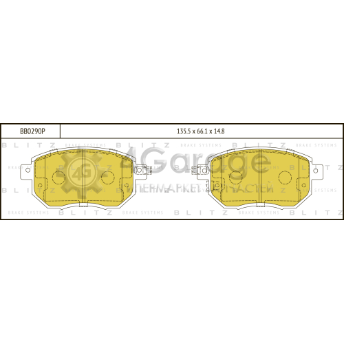 BLITZ BB0290P Колодки тормозные передние