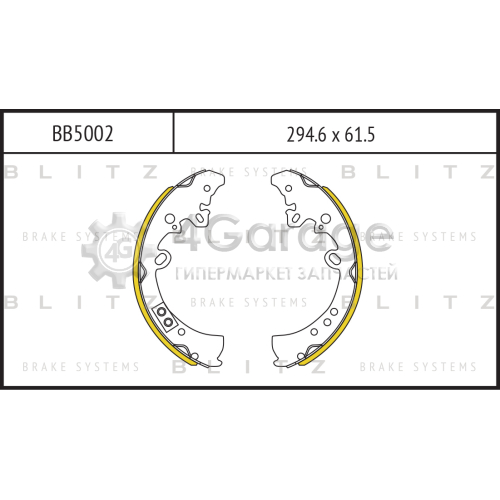 BLITZ BB5002 Колодки тормозные барабанные