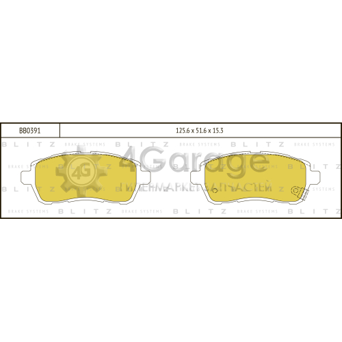 BLITZ BB0391 Колодки тормозные передние