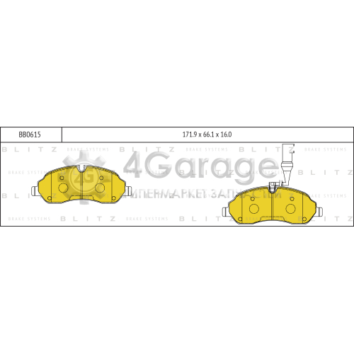BLITZ BB0615 Колодки тормозные дисковые передние