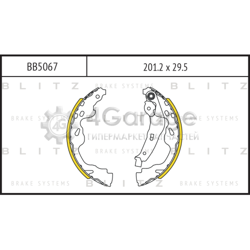 BLITZ BB5067 Колодки тормозные барабанные