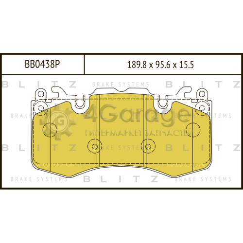 BLITZ BB0438P Колодки тормозные передние