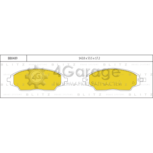 BLITZ BB0489 Колодки тормозные передние