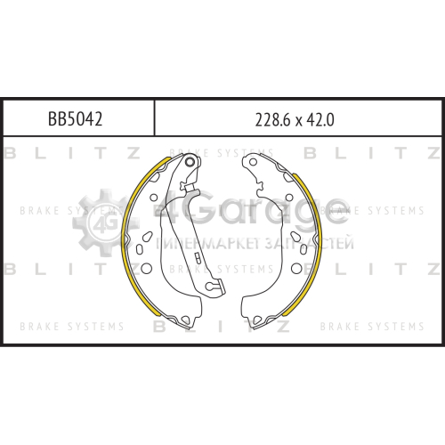 BLITZ BB5042 Колодки тормозные барабанные