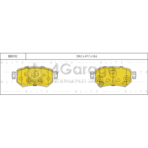 BLITZ BB0592 Колодки тормозные дисковые