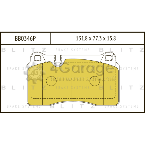 BLITZ BB0346P Колодки тормозные передние