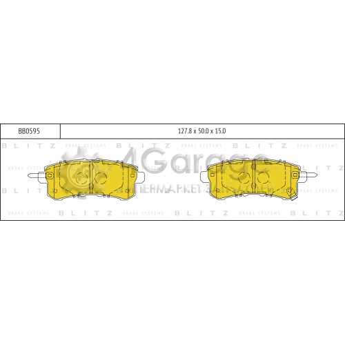BLITZ BB0595 Колодки тормозные дисковые задние