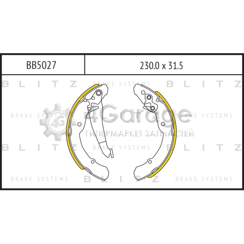 BLITZ BB5027 Колодки тормозные барабанные