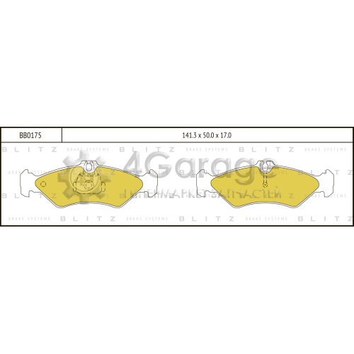 BLITZ BB0175 Колодки тормозные задние