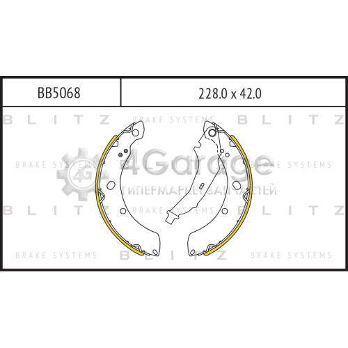 BLITZ BB5068 Колодки тормозные барабанные