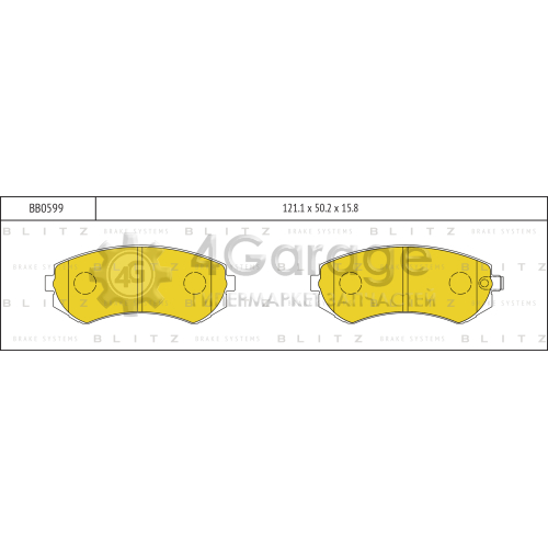 BLITZ BB0599 Колодки тормозные дисковые передние