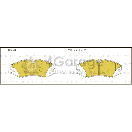 BLITZ BB0437P Колодки тормозные передние