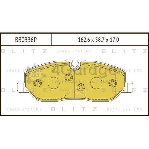 BLITZ BB0336P Колодки тормозные передние