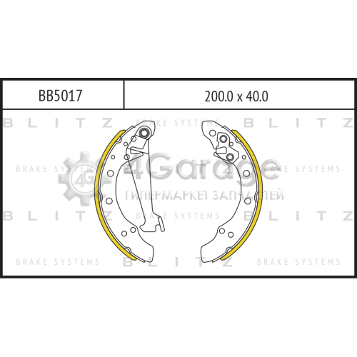 BLITZ BB5017 Колодки тормозные барабанные