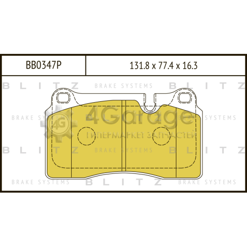 BLITZ BB0347P Колодки тормозные передние