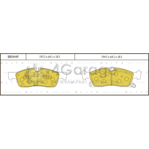 BLITZ BB0444P Колодки тормозные передние