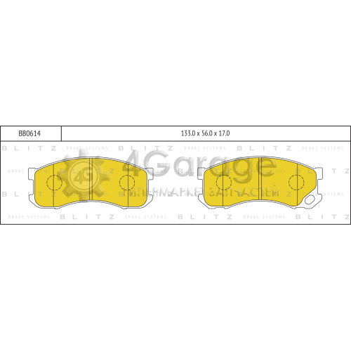 BLITZ BB0614 Колодки тормозные дисковые передние