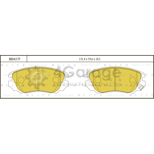 BLITZ BB0427P Колодки тормозные передние