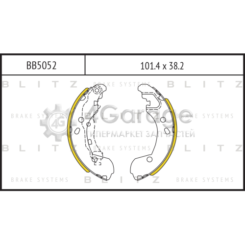 BLITZ BB5052 Колодки тормозные барабанные