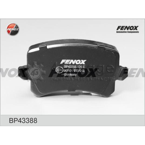 FENOX BP43388 Комплект тормозных колодок дисковый тормоз