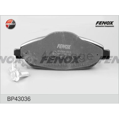 FENOX BP43036 Комплект тормозных колодок дисковый тормоз