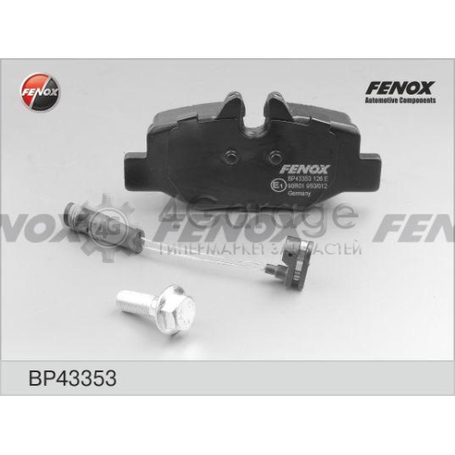 FENOX BP43353 Комплект тормозных колодок дисковый тормоз