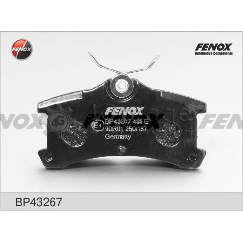 FENOX BP43267 Комплект тормозных колодок дисковый тормоз