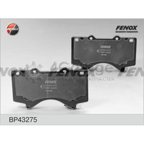 FENOX BP43275 Комплект тормозных колодок дисковый тормоз