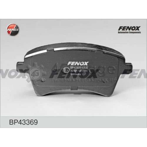 FENOX BP43369 Комплект тормозных колодок дисковый тормоз