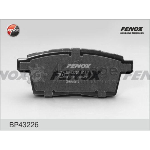 FENOX BP43226 Комплект тормозных колодок дисковый тормоз