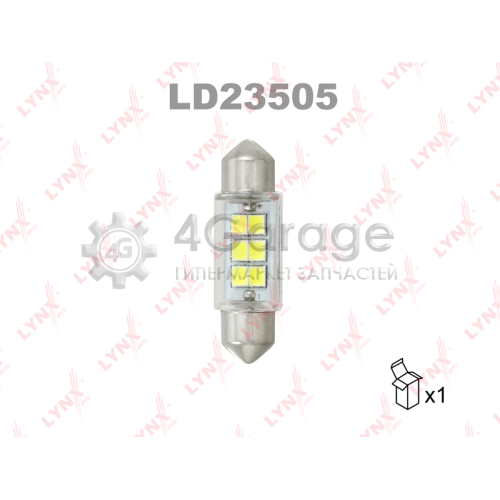 Лампа светодиодная LED C5W T11x35 24V SV8,5-8 SMDx6 6900K LYNXauto LD23505 в Нижнем Новгороде