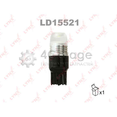 Лампа светодиодная LED W21W T20 12V W3x16d SMDx1 7000K LYNXauto LD15521 в Нижнем Новгороде