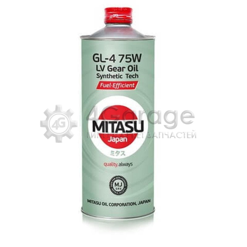 Масло трансмиссионное MITASU ULTRA LV GEAR OIL GL-4 75W 1 л MITASU MJ4201 в Ростове-на-Дону