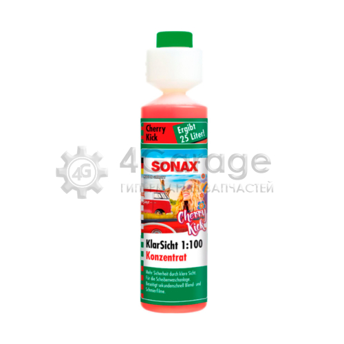 SONAX 392141 Sonax Clear View 1:100 Concentrate стеклоомыватель концентрат 1:100 Вишня 250мл (392141)