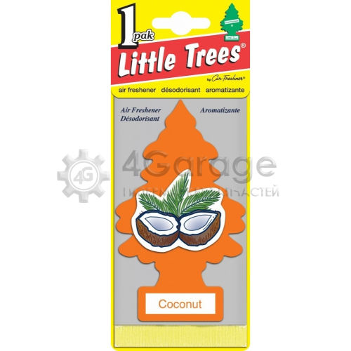 Ароматизатор подвесной LITTLE TREES Кокос, елочка U1P-10317-RUSS LITTLE TREES U1P10317RUSS в Нижнем Новгороде