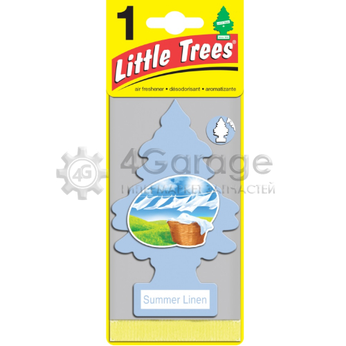 LITTLE TREES U1P10574RUSS Ароматизатор подвесной LITTLE TREES Летняя свежесть, елочка U1P-10574-RUSS в Красноярске