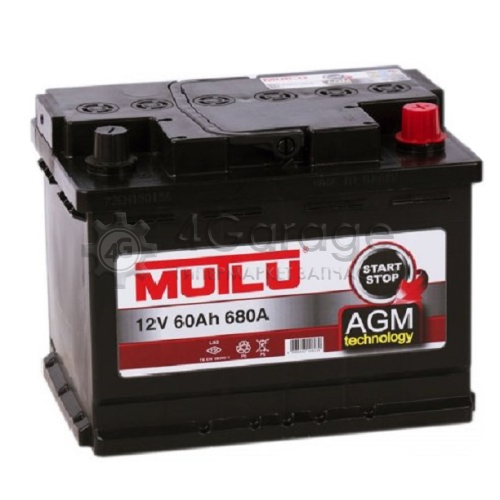 АКБ MUTLU Start-Stop Plus 60 А/ч обр R+ EN 680A 242x175x190 LS2-60AGM AGM.L2.60.068.A MUTLU AGML260068A в Нижнем Новгороде