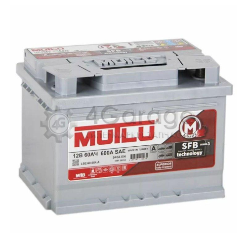 MUTLU L260054A Аккумулятор MUTLU SFB 60 А/ч 560 137 052 обратная R+ EN 540A 242x175x190 L2.60.054.A в Красноярске