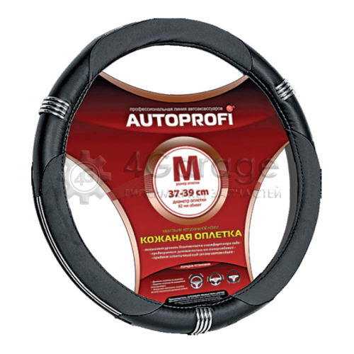 AUTOPROFI AP150BKBKM Оплетка на руль Autoprofi AP-150 BK/BK (M)