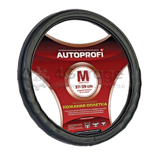 AUTOPROFI AP130BKM Оплетка на руль Autoprofi AP-130 BK (M)