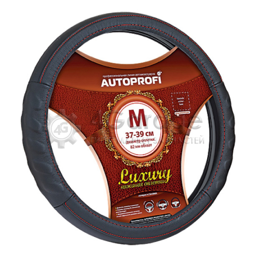 AUTOPROFI AP1070BKBKM Оплетка на руль Autoprofi Luxury AP-1070 BK/BK (M)