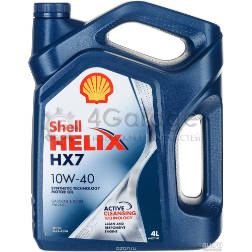 SHELL 550046360 Shell М/Масло П/Синтетика Shell Helix Hx7 10w 40 4l в Красноярске