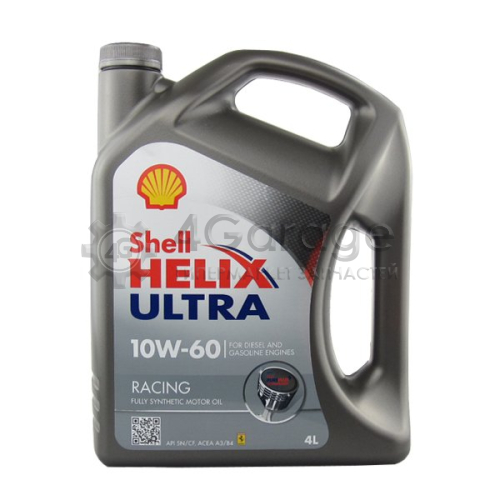 SHELL 550046672 Моторное масло синтетическое helix ultra racing 10w60 4 л SHELL 550046672 в Ростове-на-Дону