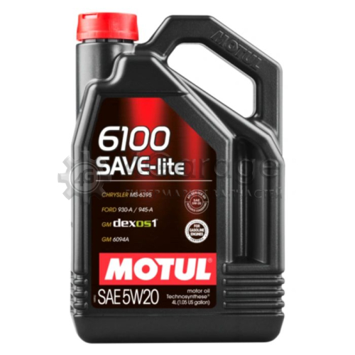 MOTUL 108030 Моторное масло Motul 6100 SAVE lite 5W 20 4л