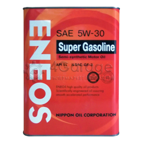 ENEOS OIL1361 Моторное масло Eneos Super Gasoline Semi Synthetic SAE 5W 30 4л